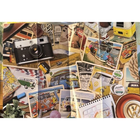 VW Bus Tin "Road Trip" Collage 550 Pc Jigsaw Puzzle Eurographics - Picture 10 of 11